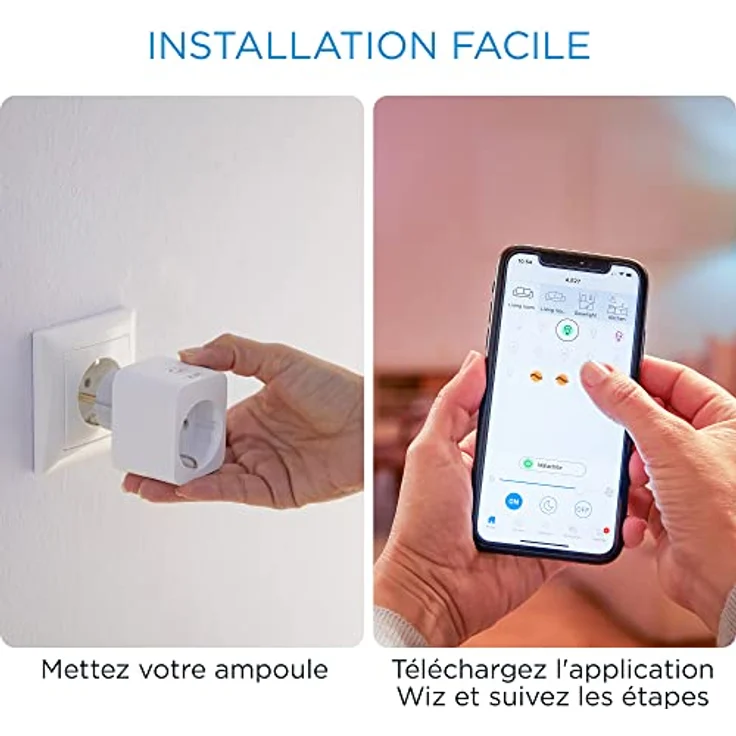 WiZ Smart Plug, Smarte Steckdose mit Smartphone- und Sprachsteuerung, Zeitplanung, Frankreich-Version – Bild 7