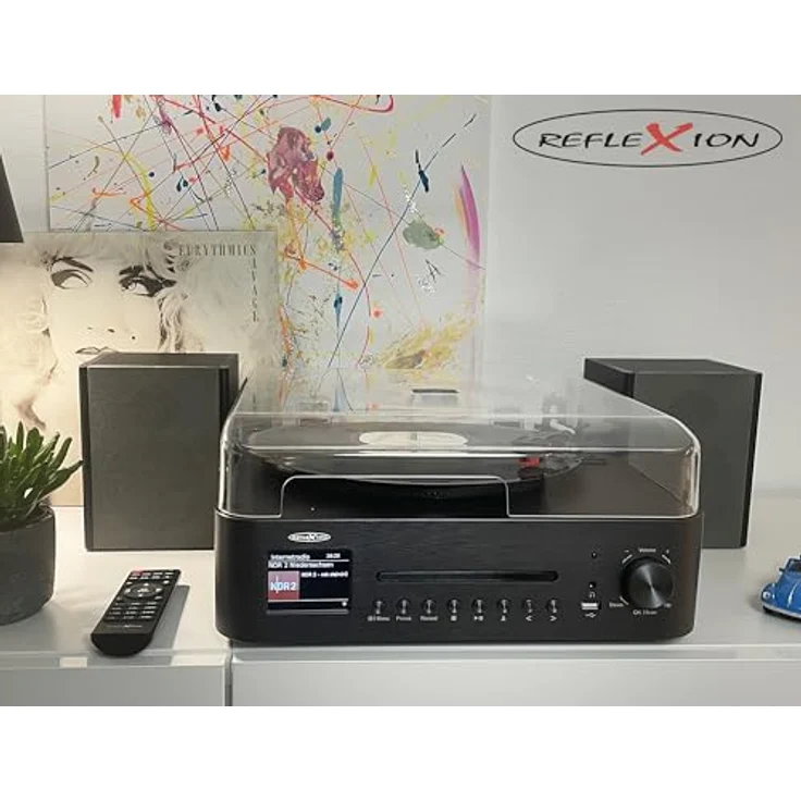 Reflexion HIF2084INT, Halbautomatischer Plattenspieler, Schwarz – Bild 2