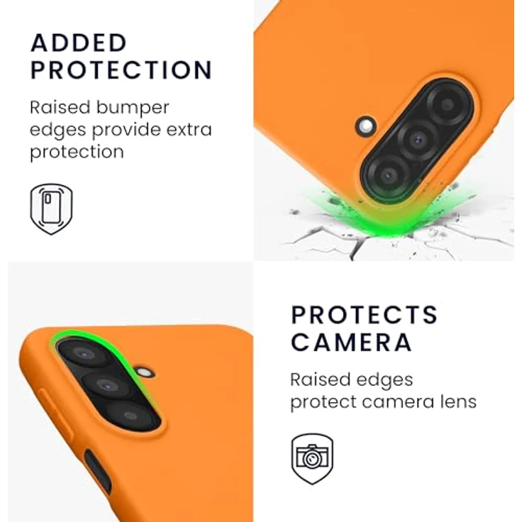 kwmobile Hülle für Samsung Galaxy A27 5G, TPU Case in Fruity Orange, unterstützt kabelloses Laden, flexible gummierte Schutzhülle – Bild 3