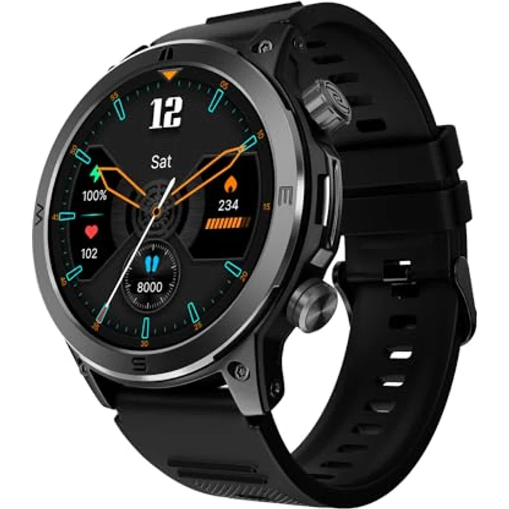 Noise Smartwatch Endeavour (Czarny) (42 mm), Always-On-AMOLED-Display, SoS-Technologie, Rapid Health-Messung, über 100 Sportmodi, bis zu 7 Tage Akkulaufzeit – Bild 1