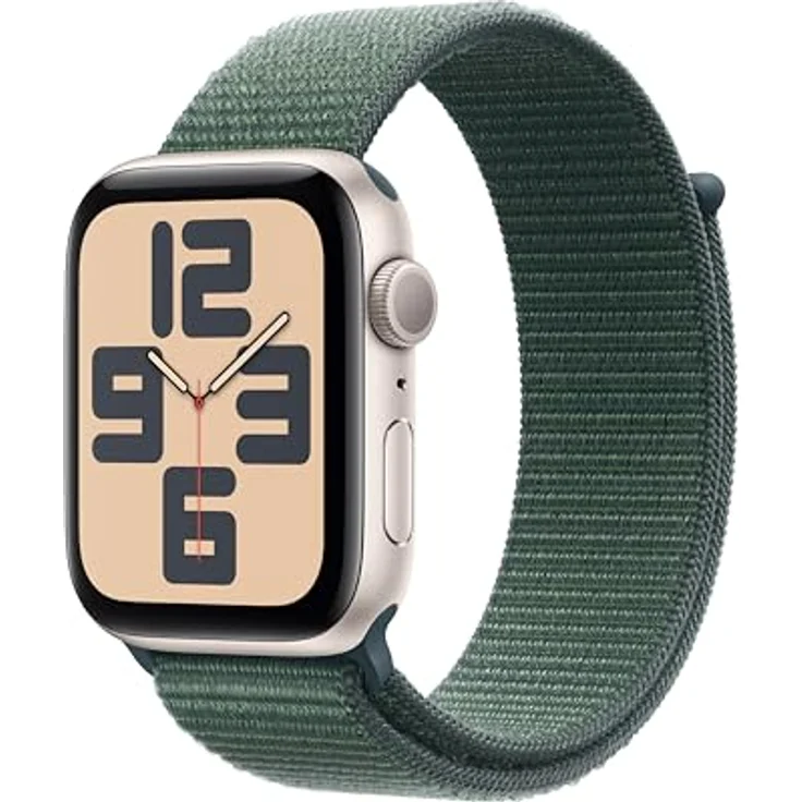 Apple Watch SE (2. Generation) GPS 44 mm Smartwatch in Polarstern und Seegrün, Fitness und Schlaftracker, Unfallerkennung, Retina Display, CO₂ neutral. – Bild 1