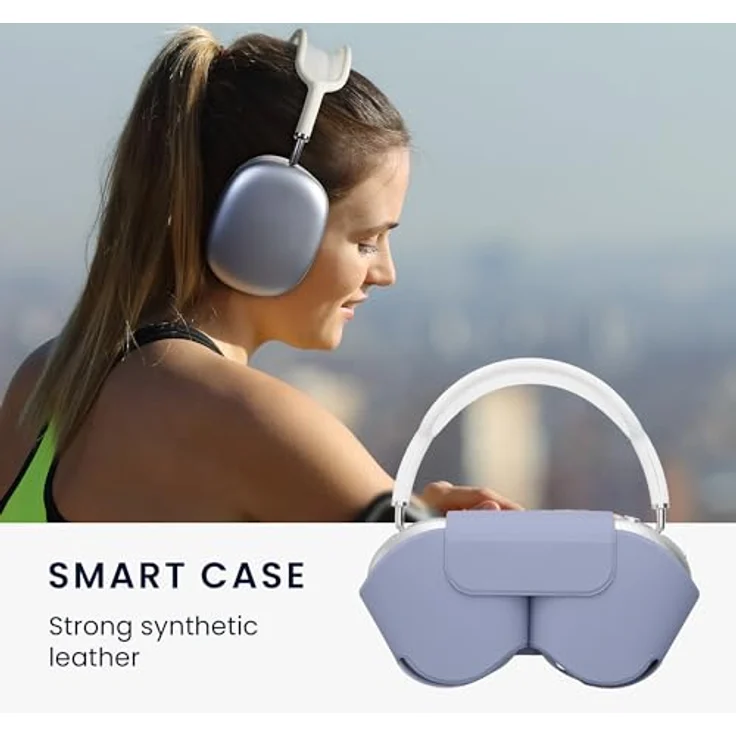 kwmobile Kopfhörer-Schutzhülle Hülle für Apple AirPods Max Case aus Polyester - Lavendel Cover mit präzisen Cut-Outs – Bild 5