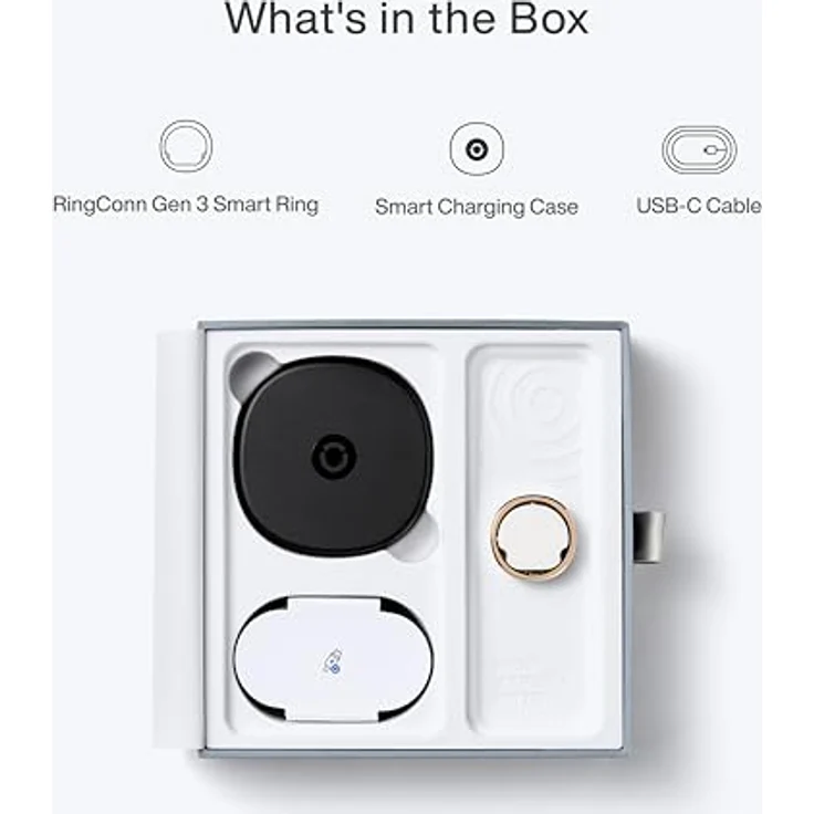 RingConn RingConn Gen 3, Fitness-Tracker mit Gefäßgesundheits-Trends, Schlafapnoe-Muster-Erkennung und 14 Tagen Akkulaufzeit, ohne Abo, Silber, Größe 10 – Bild 8
