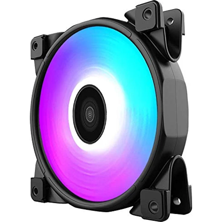 Pccooler Halo FRGB 3 in 1, 120 mm Gehäuselüfter mit adressierbaren RGB-LEDs, Schwarz, 3 Lüfter set – Bild 4