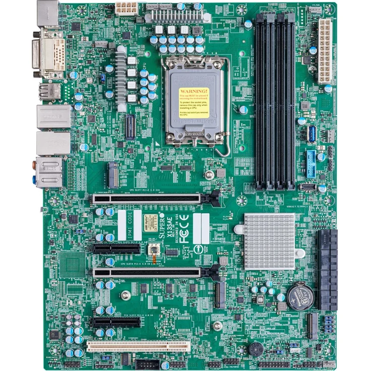 Supermicro X13SAE, ATX Mainboard (LGA 1700, Intel W680) mit bis zu 192 GB DDR5-SDRAM, HDMI und USB-C Anschlüssen, 2.5 Gigabit Ethernet