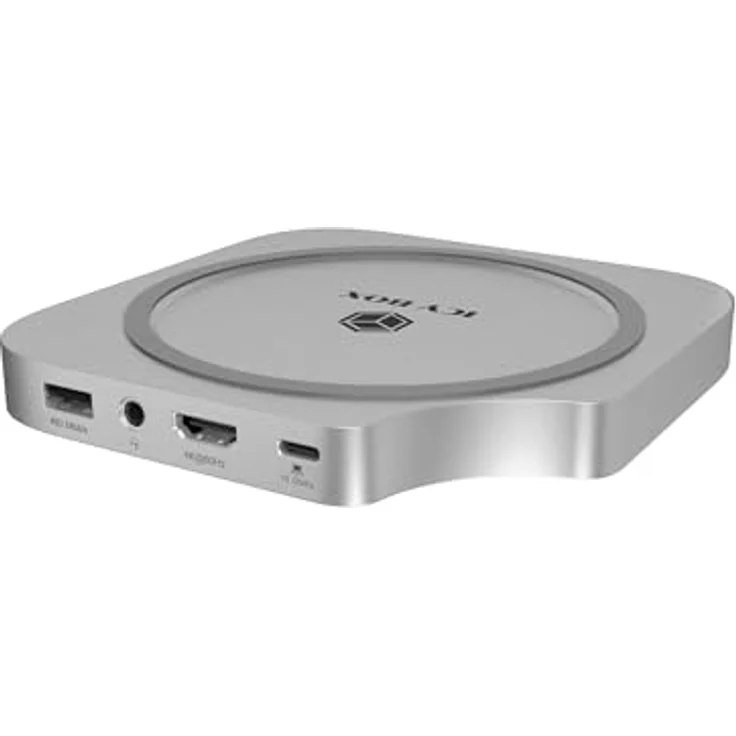 ICY Box IB-DK100, USB-C DockingStation (7-in-1) mit M.2 NVMe Slot, HDMI 4K 60Hz, 3x USB-A, SD/microSD, USB 3.2 Gen 2 10 Gbit/s, Aluminium für Mac mini M4 & USB-C PC – Bild 1
