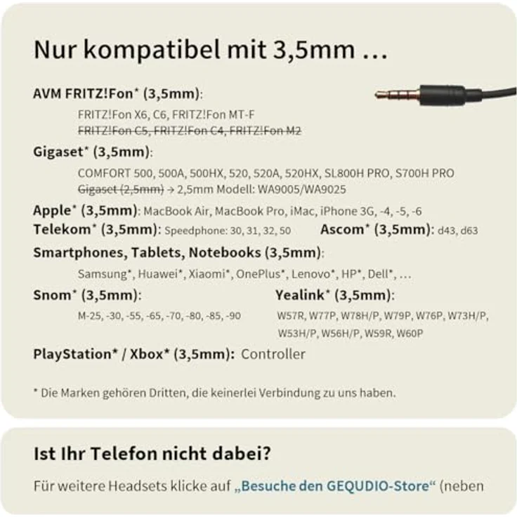 NALIA Headset, geeignet für FRITZ!Fon, Snom M-Serie, Yealink-DECT, Smartphones, Notebooks mit 3,5mm Klinke, monoaural, schwarz – Bild 6