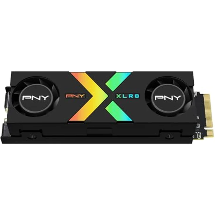 PNY CS3150 XLR8 Gaming Epic-X RGB™ 1TB M.2 NVMe Internal Solid State Drive (SSD) with RGB Heatsink - M280CS3150XHS-1TB-RB – Bild 1