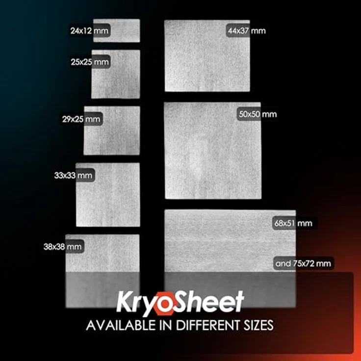 Thermal Grizzly KryoSheet Wärmeleitpad, 44 x 37 mm, hohe Wärmeleitfähigkeit, 0,2 mm Stärke – Bild 4