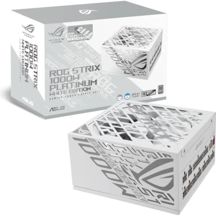 ASUS ROG STRIX PLATINUM 1000W White, 1000 Watt Netzteil mit ATX 3.1 und 80 Plus Platinum Effizienz