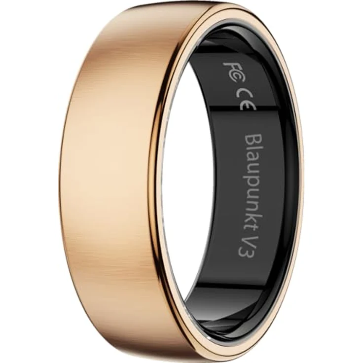 Blaupunkt Smart Ring Pro V3, Titanlegierung, Schritte, Schlaf, Puls, Temperatur, SpO2, HRV, Sport, IP68, Rosegold, Größe 12, für Android und iOS – Bild 2