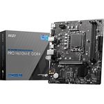 MSI PRO H610M-E DDR4 Motherboard, Micro-ATX - Unterstützt Intel 12th Gen Core Prozessoren, LGA 1700-2x DIMM (3200MHz), 1x PCIe 4.0 x16 slot, 1 x M.2 Gen3, USB 3.2 Gen1, 1G LAN, HDMI 1.4 & VGA