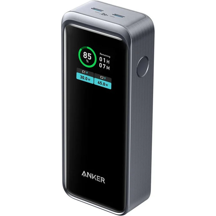 Anker ANKER Prime Powerbank 12.000mAh (130W) Powerbank 12000 mAh, Zwei-Wege Schnellladefunktion, Schwarz – Bild 1