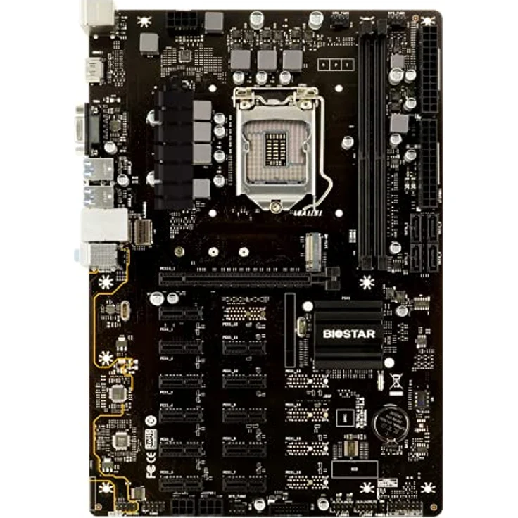 Biostar TB360-BTC PRO 2.0, Mining Mainboard mit 6x PCIe, LGA 1151, DDR4 2666, M.2, 12 Display Eingängen, HDMI – Bild 2