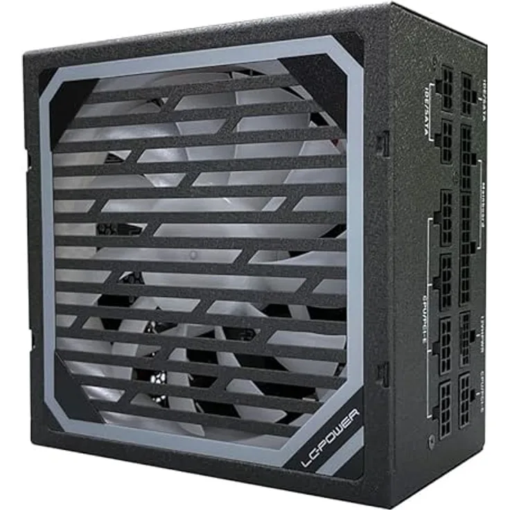 LC-POWER 750W AXT 3.1 PCIE 5.1, Super Silent Modular PSU, 80 Plus Gold, 135mm Lüfter, 5-fache Sicherheitsschutz, Schwarz für Gaming-PCs & Arbeitsstationen