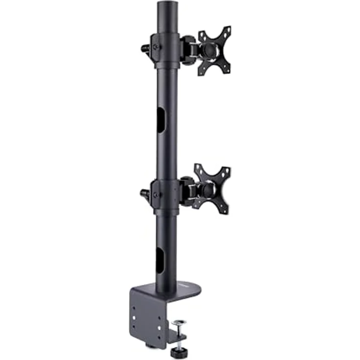 StarTech Dual Monitor Vertical Mount, Tischhalterung für 2 x 49 Zoll Ultrawide Displays, 16 kg Tragkraft, Schwarz – Bild 2