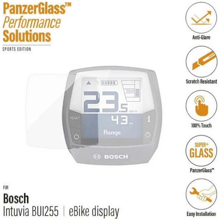 PanzerGlass Displayschutz für BOSCH KIOX, kratzfest mit einfacher Montage und klarer Sicht