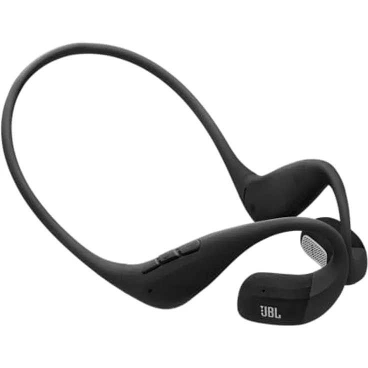 JBL Endurance Pace, Open-Ear-Sport-Kopfhörer mit Bluetooth, 10 h Akkulaufzeit, IP68 Wasser-/Staubschutz, Schwarz/Grau