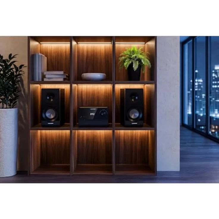 Blaupunkt MS49DAB Micro-Stereoanlage, 100 W RMS, DAB+-Tuner, HDMI-ARC, LED-Display, FM-Radio, Teleskopantenne inklusive – Bild 5