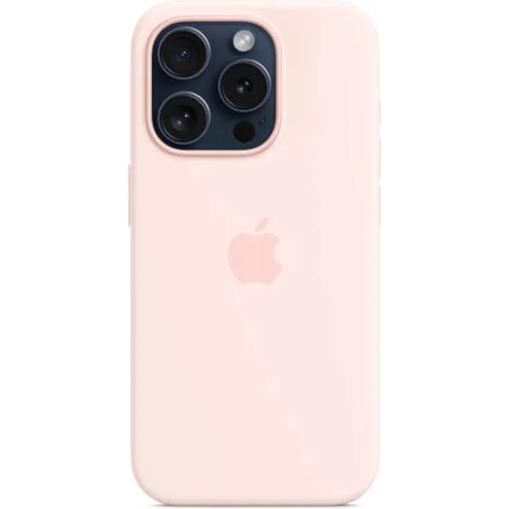 Apple iPhone 15 Pro Silikon Case mit MagSafe – Hellrosa ​​​​​​​ – Bild 2