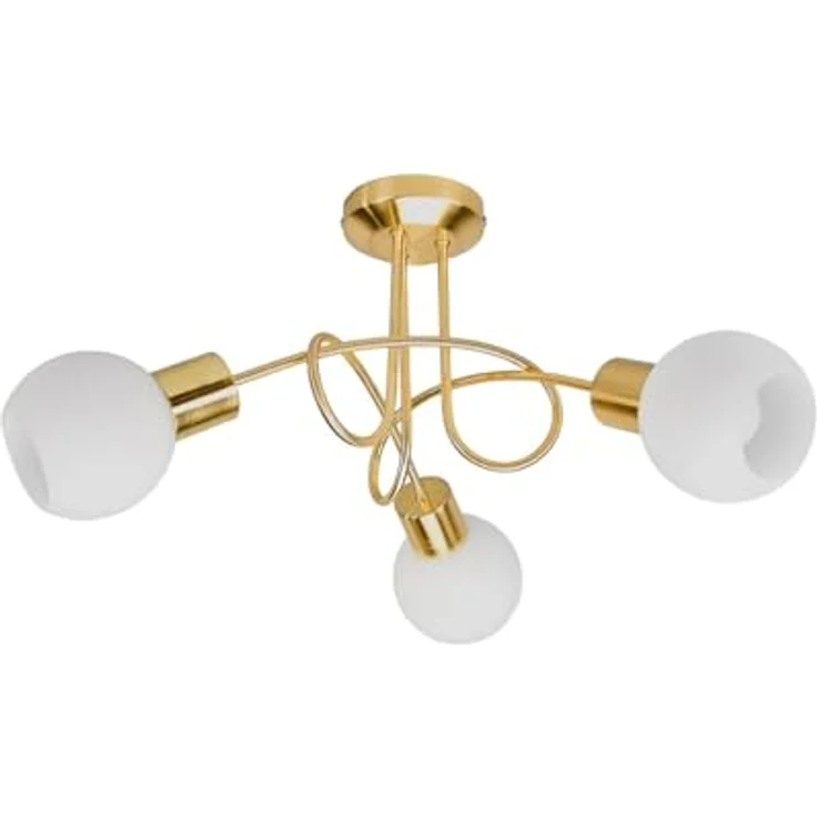 Lindby Deckenlampe 'Elaina' in Gold/Messing aus Metall (3 flammig, E14) - Hochwertige Deckenleuchte für gemütliche Wohnzimmeratmosphäre – Bild 1