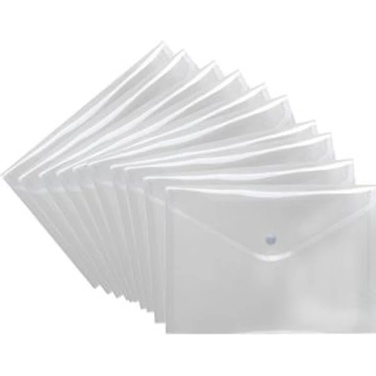 Foldersys Dokumententasche 40111-00, A4, transparent-klar, für 100 Blatt, 10 Stück