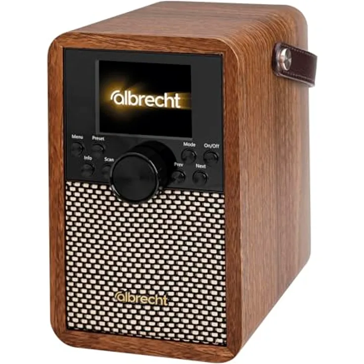 Albrecht DR 710, tragbares DAB+ Digitalradio mit kristallklarem Klang, 2000 mAh Akku, BT 5.3, Musikstreaming über Smartphone, SD-Karte & USB, ASA-Warnmeldungen