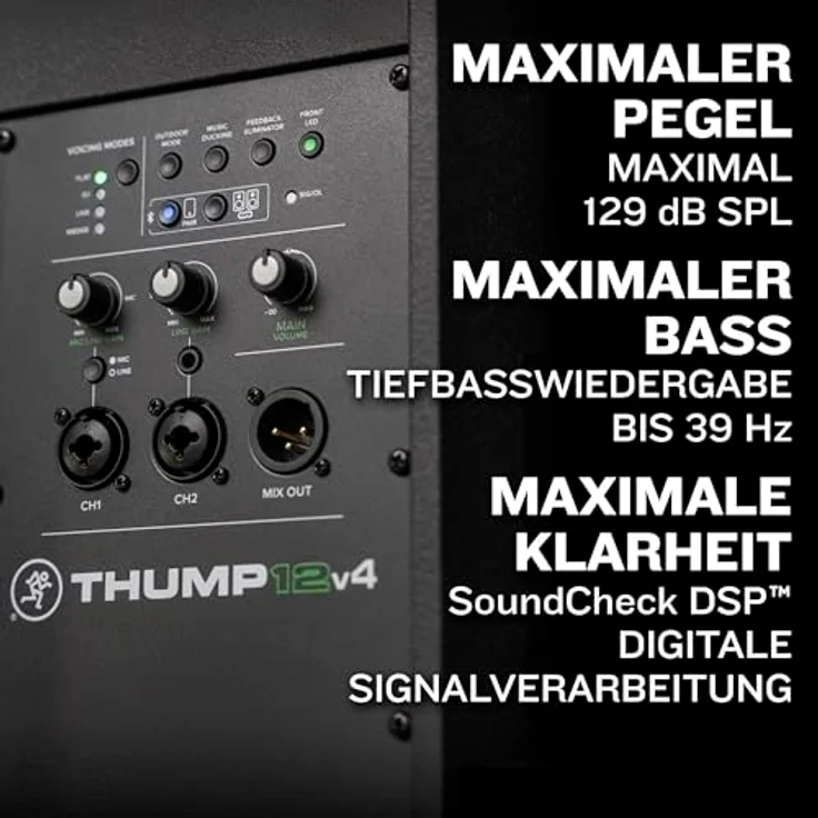 Mackie Thump12v4, 12" Professioneller Aktivlautsprecher mit SoundCheck DSP, Bluetooth und drahtloser Steuerung – Bild 3
