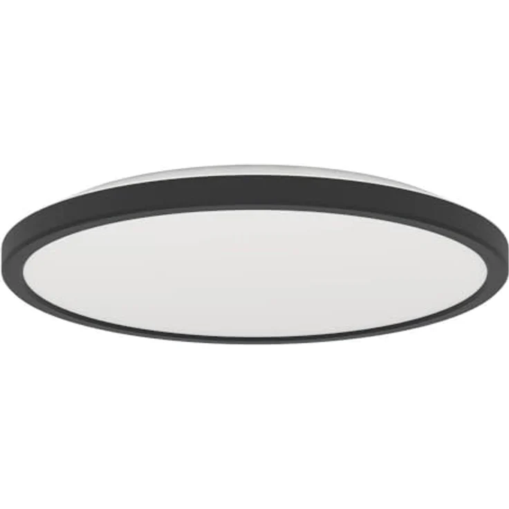 EGLO connect.z Smart Home LED Badezimmer Deckenleuchte Rovito-Z, Alexa Sprachsteuerung, warmweiß-kaltweiß, RGB, dimmbar, schwarz, IP44, Ø 30 cm – Bild 1