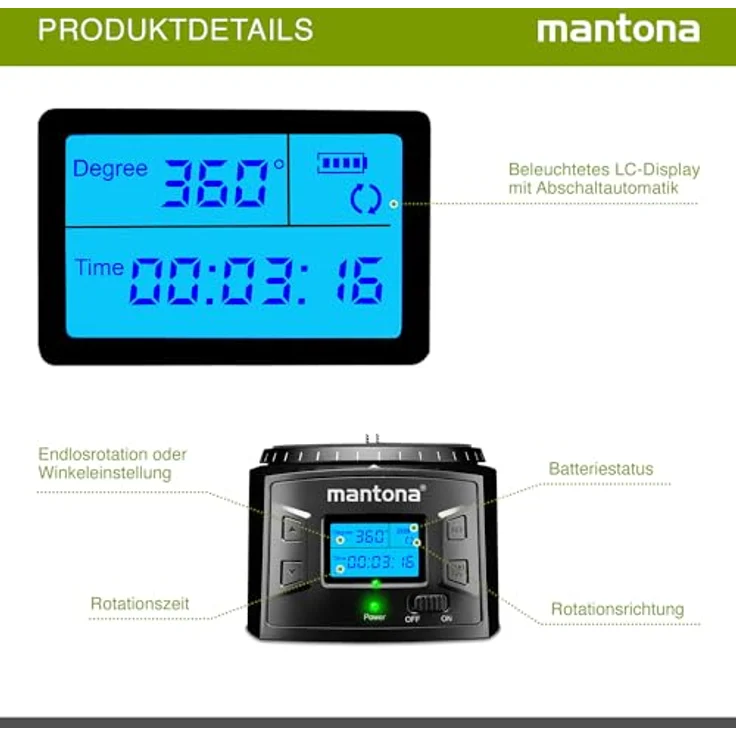 Mantona Turnaround 360 Advanced 3 - elektrischer Panoramakopf – Bild 5