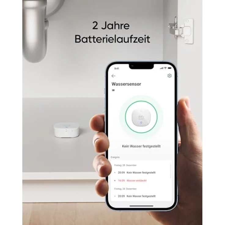 EUFY Wasser- & Frost-Melder, smarter Sensor mit sofortigen Benachrichtigungen und 2 Jahren Batterielebensdauer – Bild 4