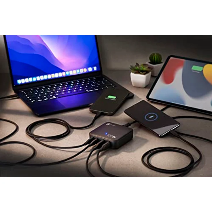 Cellularline - Multipower Magnus 100W - 4 Ports Gan 100W -Netzwerk -Ladegerät - 2 18W USB -Anschlüsse und 2 100W USB -C -Anschlüsse - GaN -Technologie - ideal für Smartphones, Tablets und Laptops – Bild 3