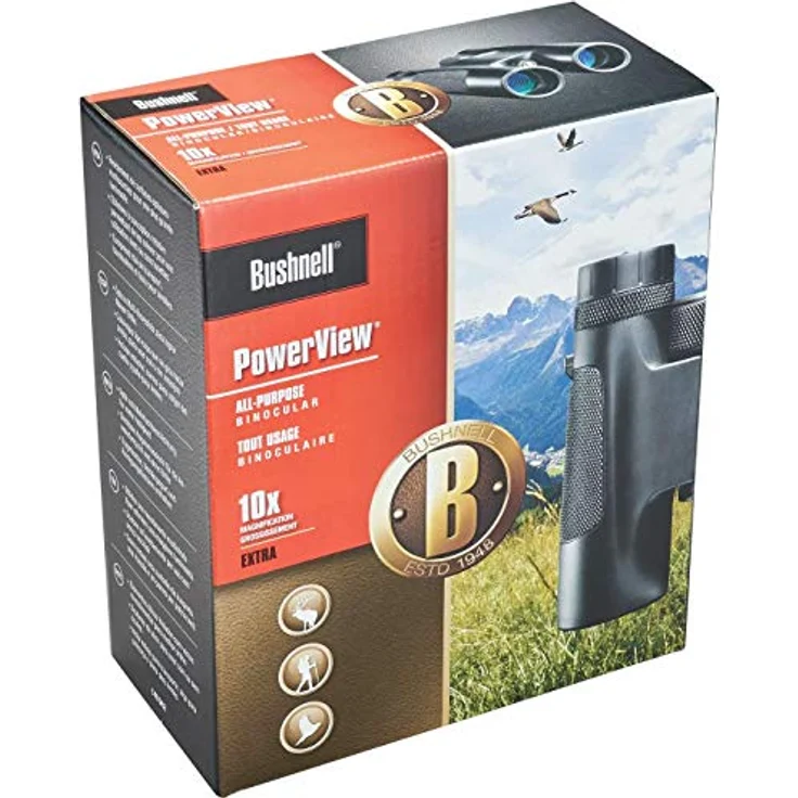 Bushnell Powerview, Fernglas 10x42 mm mit vollvergüteter Optik und Nahfokus 7 m, schwarz – Bild 8