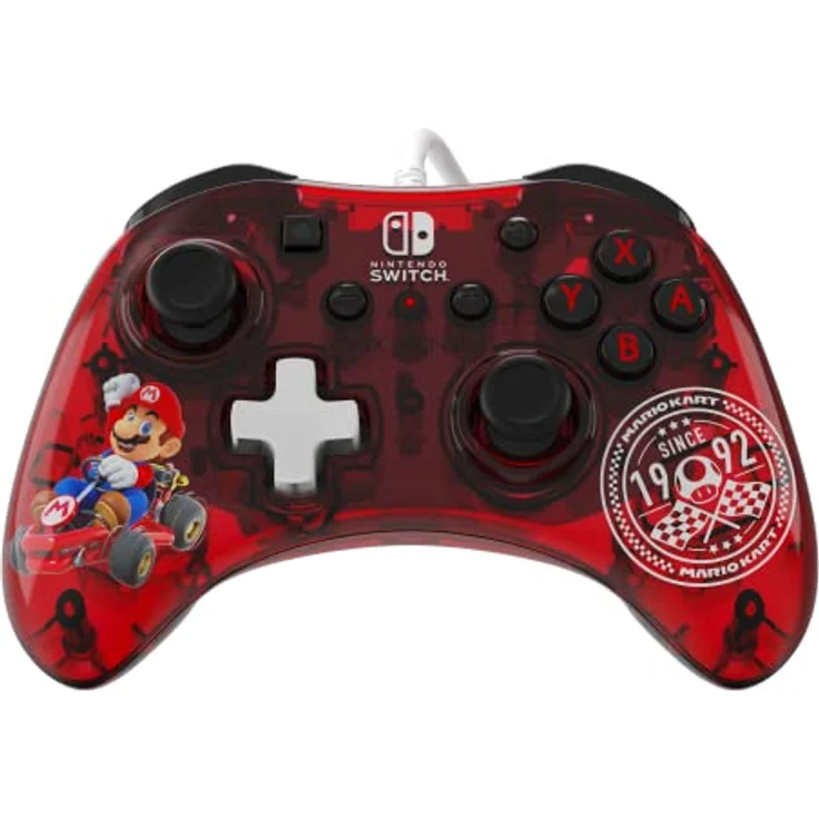 PDP Rock Candy verkabelt Gaming Switch Pro Controller - Official License Nintendo - OLED / Lite Compatible - Compact, Durable Travel Controller - Mario Kart – Bild 2