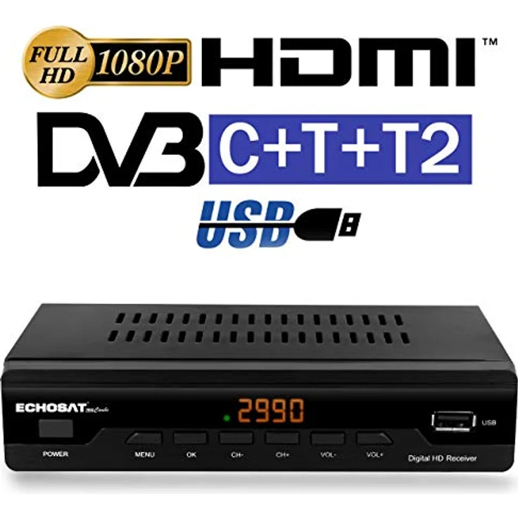 Kabelreceiver Kabel Receiver für digitales Kabelfernsehen 2990 Combo (HDTV ,DVB-C / C2, DVB-T/T2 , HDMI , SCART , USB 2.0 , WLAN optional) + HDMI Kabel – Bild 5