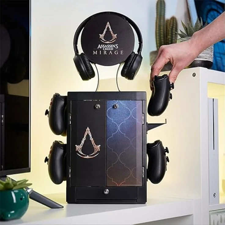 Numskull Assassin's Creed - Mirage Gaming Locker für bis zu 10 Spiele, schwarz – Bild 5