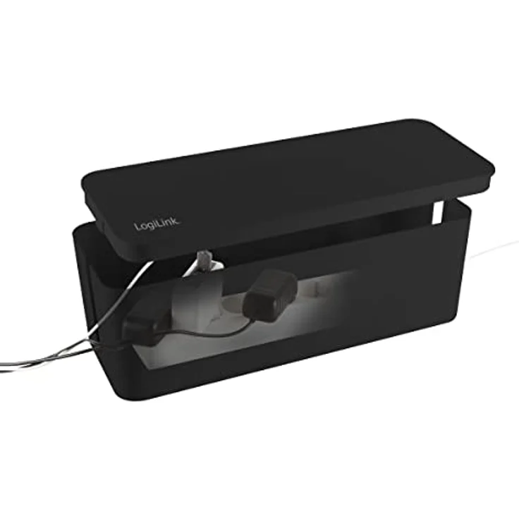 Logilink Kabelbox LogiLink, groß, schwarz, 400x160x135mm (KAB0062) – Bild 4