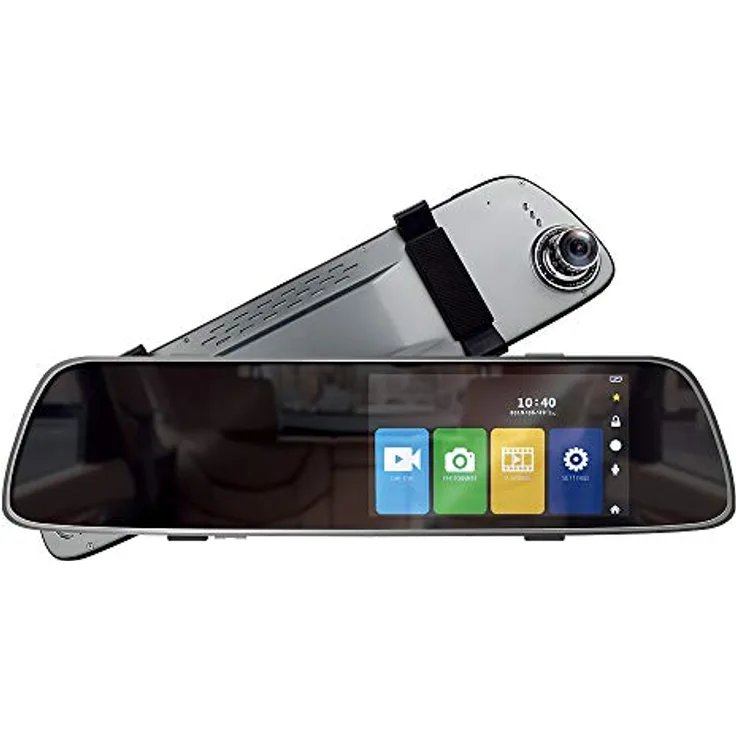 PNI Voyager S2000 Full HD Auto-DVR-Kamera mit integriertem 1080P 170-Grad-Rückspiegel, 5 Zoll IPS-Touchscreen in Schwarz