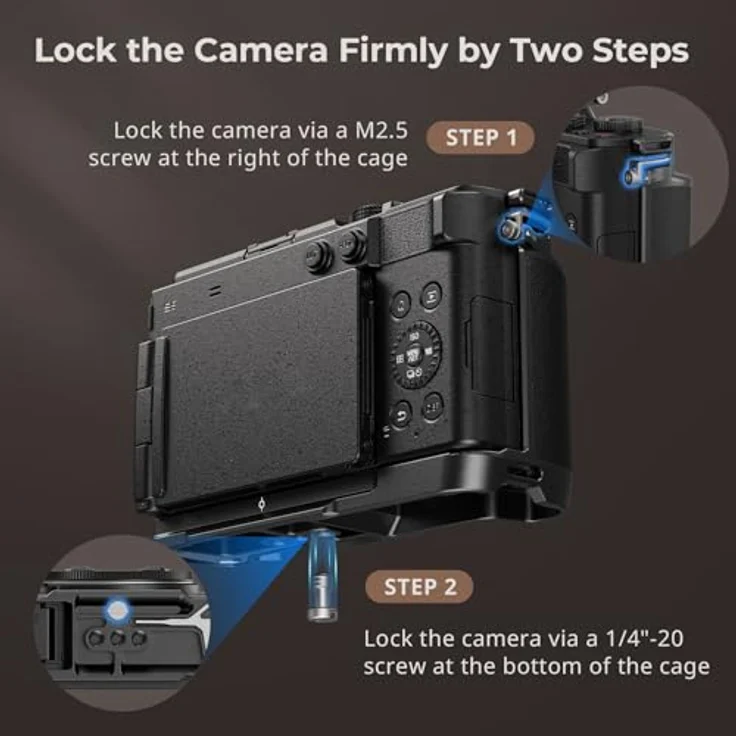 SMALLRIG Cage Käfig für Panasonic LUMIX S9, Aluminiumlegierung, Arca-Swiss Schnellwechselplatte, Cold Shoe-Halterung, 1/4"-20 Gewindelöchern - 4515 - Preisvergleich – Bild 2