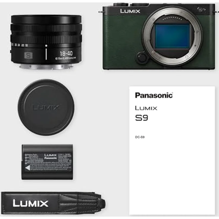 Panasonic Lumix DC-S9NE-G Vollformat Kamera, spiegellos, Open Gate Vlogging, 24,2 MP, 6K/4K, 779-Punkt-PDAF, Bildstabilisierung, LUT, 180°-Flexibler-Monitor, 5 GHz WLAN, Grün, mit Objektiv S-R1840E – Bild 4