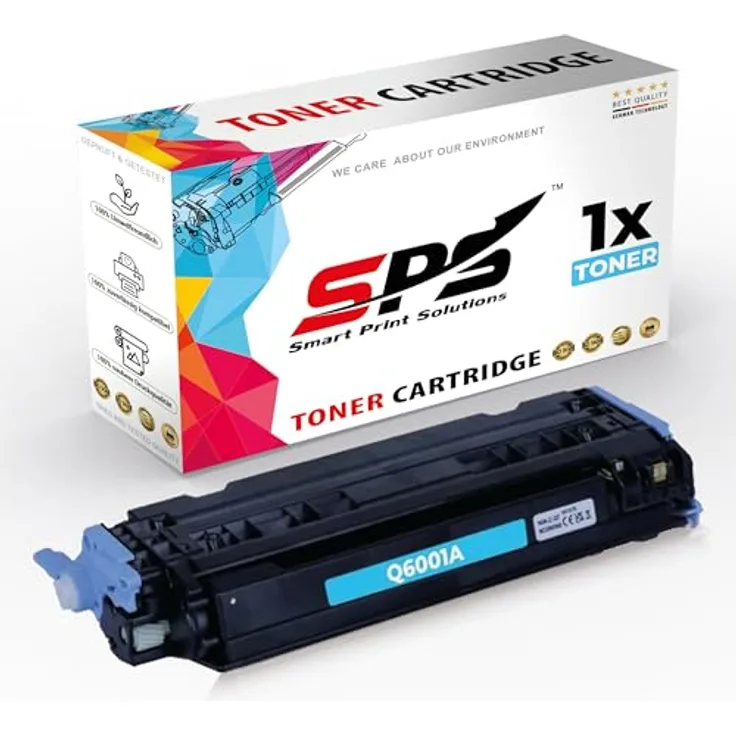 SPARSANDO Toner Kompatibel für HP Color LaserJet 1600 - Q6001A / 124A | Cyan | Hohe Seitenkapazität bis 2.000 Seiten, einfache Installation
