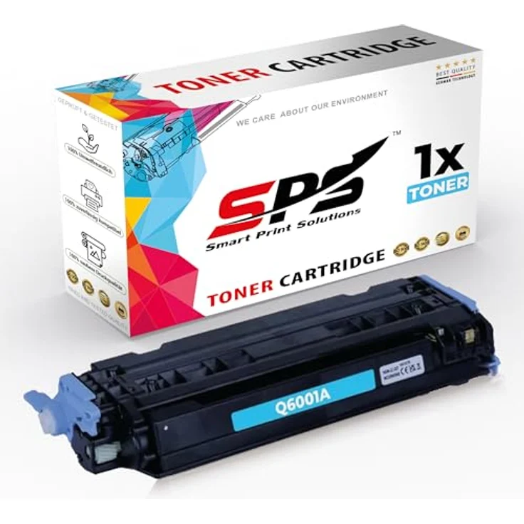 SPARSANDO SPS Drucker Toner Kompatibel für HP Color LaserJet 2650 - Q6001A / 124A | Cyan | 2.000 Seiten, hohe Druckqualität, einfache Installation – Bild 1