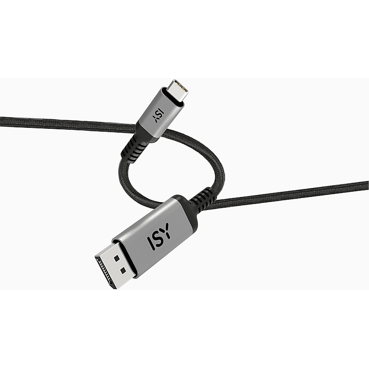 ISY IDP-4015-1 USB-C DisplayPort Kabel, 1.5m, Schwarz, DP1.2 kompatibel