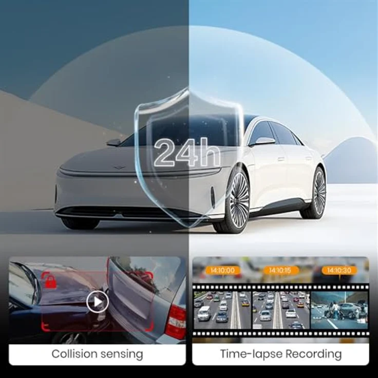 Imou T800, 4K Dashcam mit Sprachsteuerung und Starlight-Nachtsicht, G-Sensor, WLAN, 256 GB microSD-Unterstützung – Bild 5