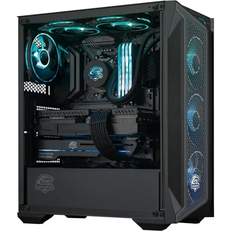 One Gaming Gaming PC AN159, AMD Ryzen 5 5500, 16 GB RAM, 512 GB SSD, GeForce RTX 5070, Schwarz