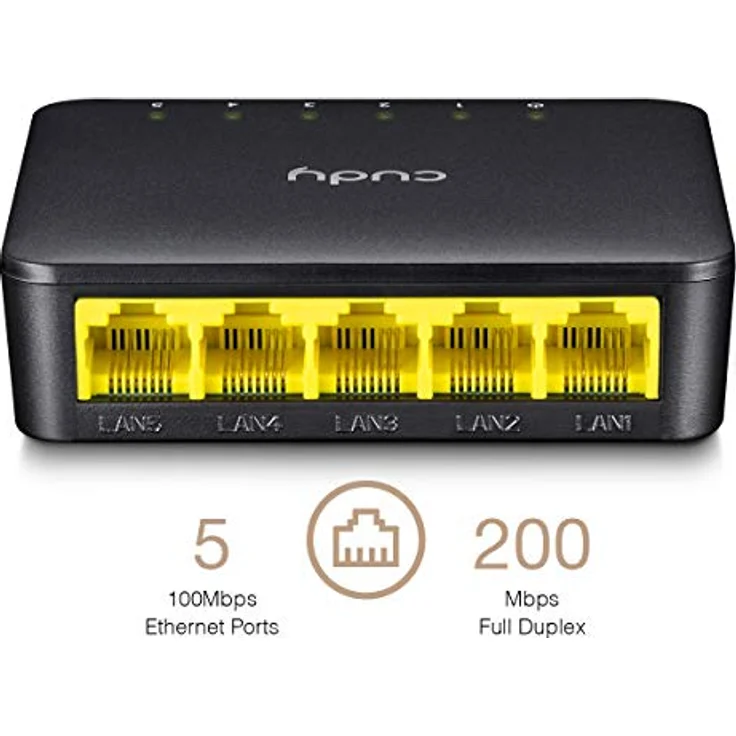 Cudy FS105D 5-Port 10/100Mbit/s Desktop Switch – Bild 5