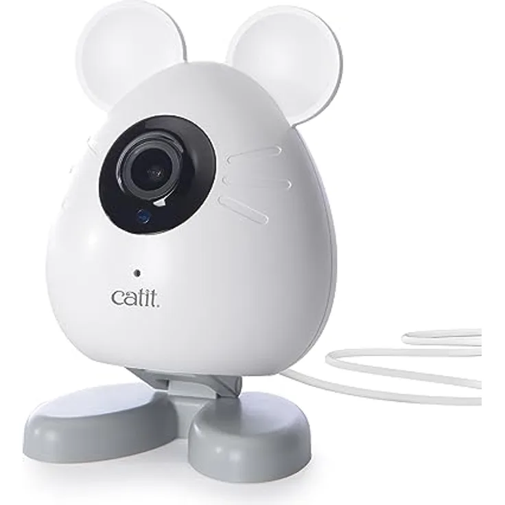 Catit Pixi Smart Mauskamera, Kamera im Maus Design, kostenlose App, Katzenkamera, Haustierkamera