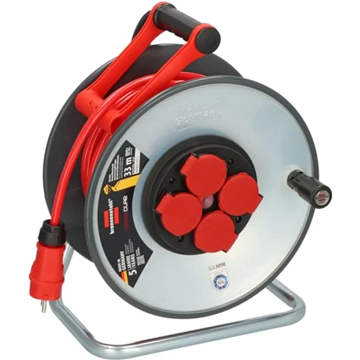 Brennenstuhl Professional SteelCore Kabeltrommel SC 3210 IP44, 33m H07BQ-F 3G2,5 Kabel, Stahlblech, Made in Germany – Bild 1