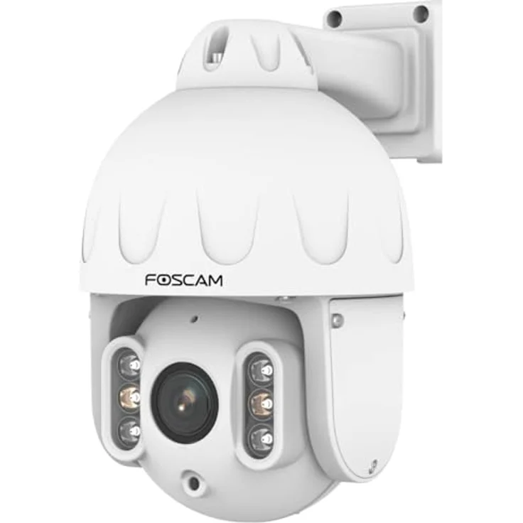 Foscam SD8EP 8 MP PoE PTZ Dome Überwachungskamera mit 4-Fach optischem Zoom, UHD-Videoqualität, HDR, für Innen- und Außenbereich, intelligenter Personen- und Fahrzeugerkennung – Bild 1