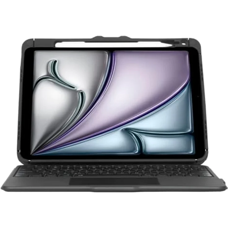 Targus THZ967ES Bluetooth-Tastatur, Kabellos, Schwarz, QWERTY Spanisch mit Multi-Touch-Trackpad und 360° Drehung für iPad Modelle – Bild 1